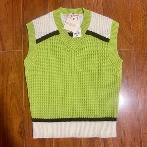 Marni Uniqlo Green and White Sweater Vest